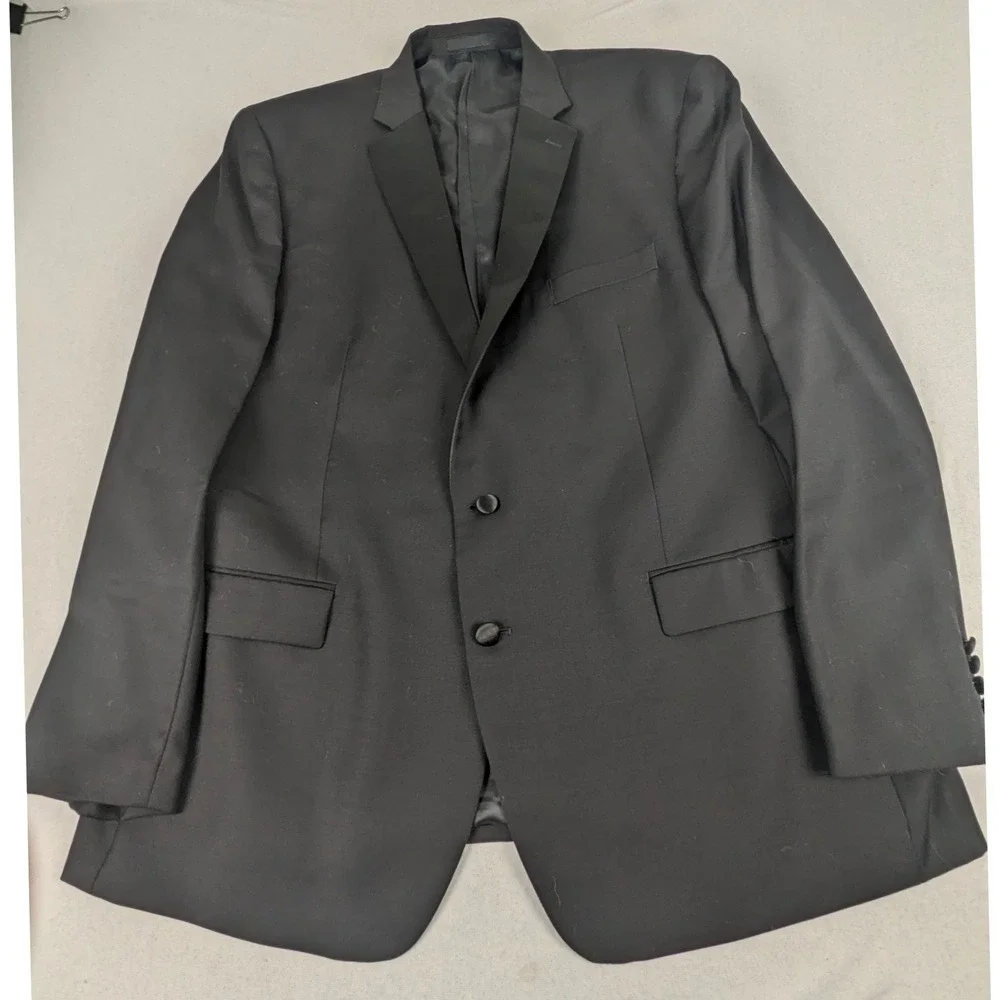 Lauren Ralph Lauren Mens 50L Black 100% Wool 2-Button Peak Lapel Tuxedo Jacket